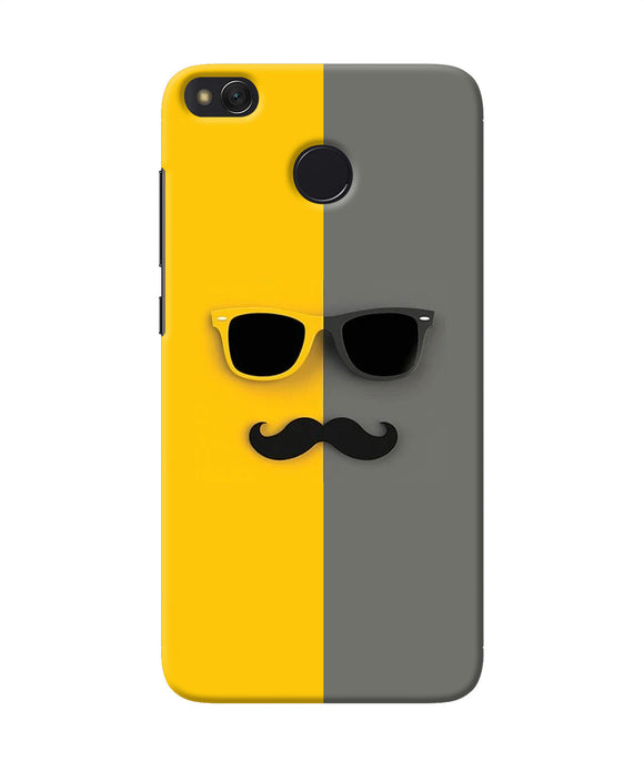 Mustache Glass Redmi 4 Back Cover