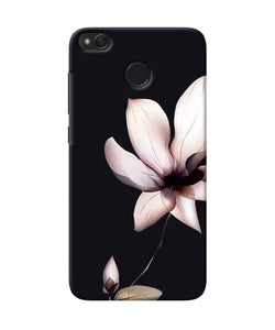 Flower White Redmi 4 Back Cover