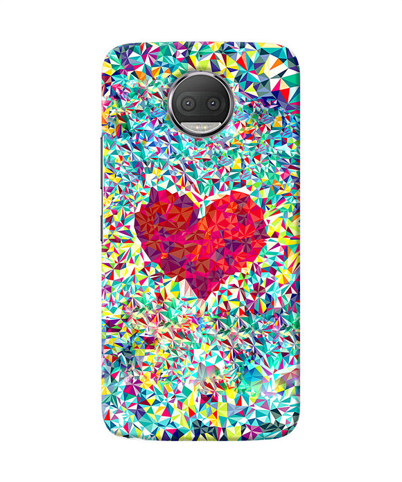 Red Heart Print Moto G5s Plus Back Cover