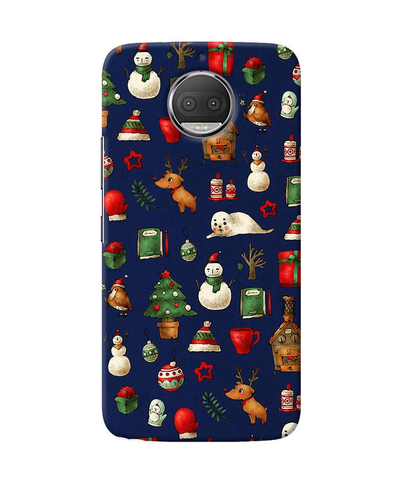 Canvas Christmas Print Moto G5s Plus Back Cover