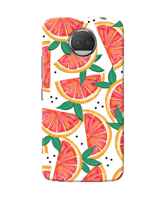 Abstract Orange Print Moto G5s Plus Back Cover
