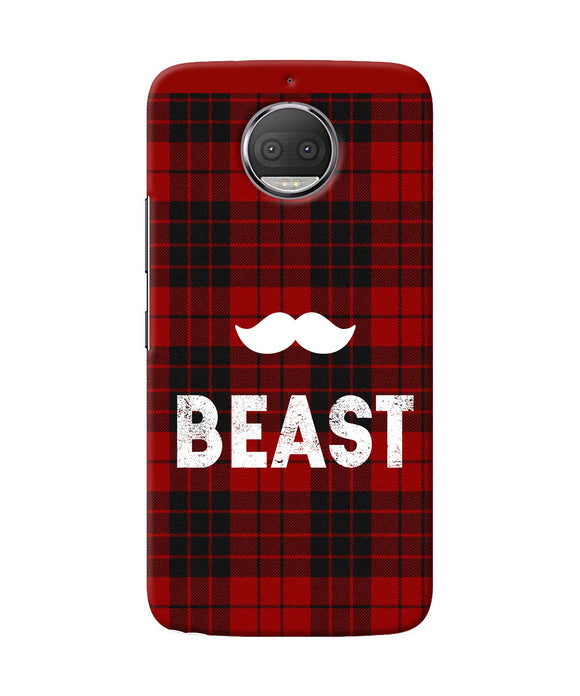 Beast Red Square Moto G5s Plus Back Cover