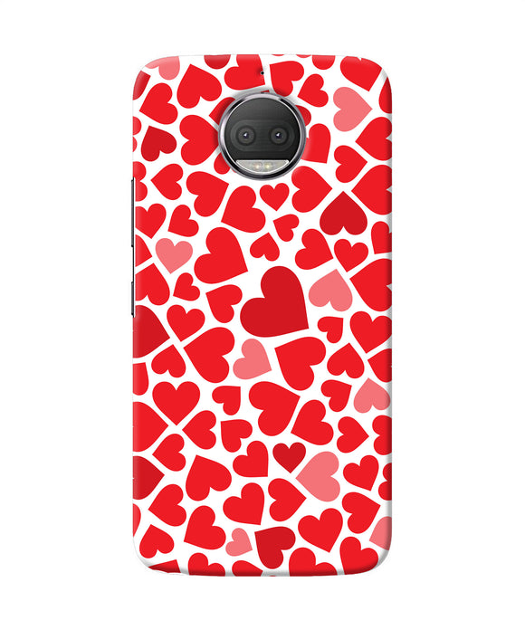 Red Heart Canvas Print Moto G5s Plus Back Cover