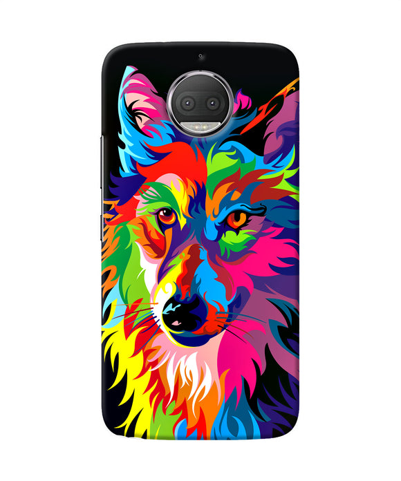Colorful Wolf Sketch Moto G5s Plus Back Cover