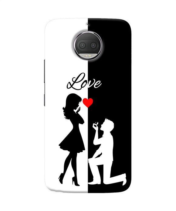 Love Propose Black And White Moto G5s Plus Back Cover