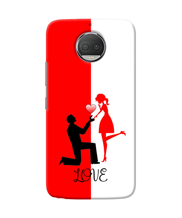 Love Propose Red And White Moto G5s Plus Back Cover