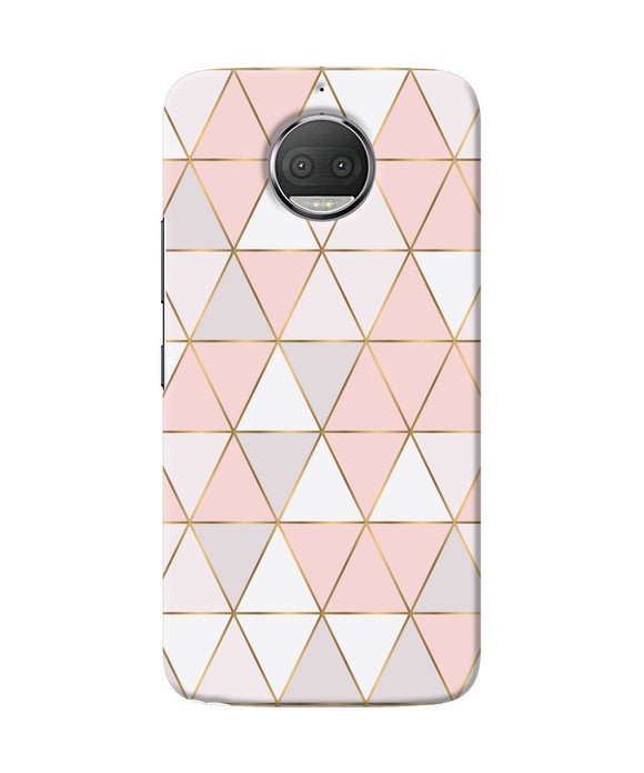 Abstract Pink Triangle Pattern Moto G5s Plus Back Cover