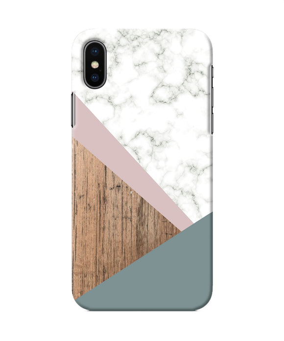 Marble Wood Abstract Iphone X Back Cover
