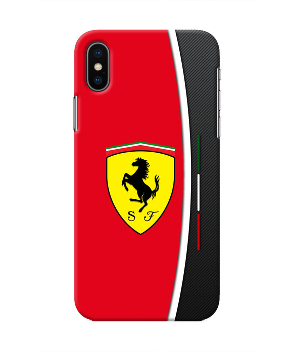 Ferrari Abstract Maroon Iphone X Real 4D Back Cover