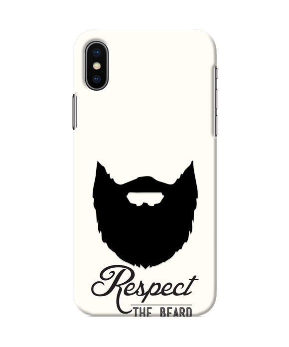 Respect the Beard Iphone X Real 4D Back Cover
