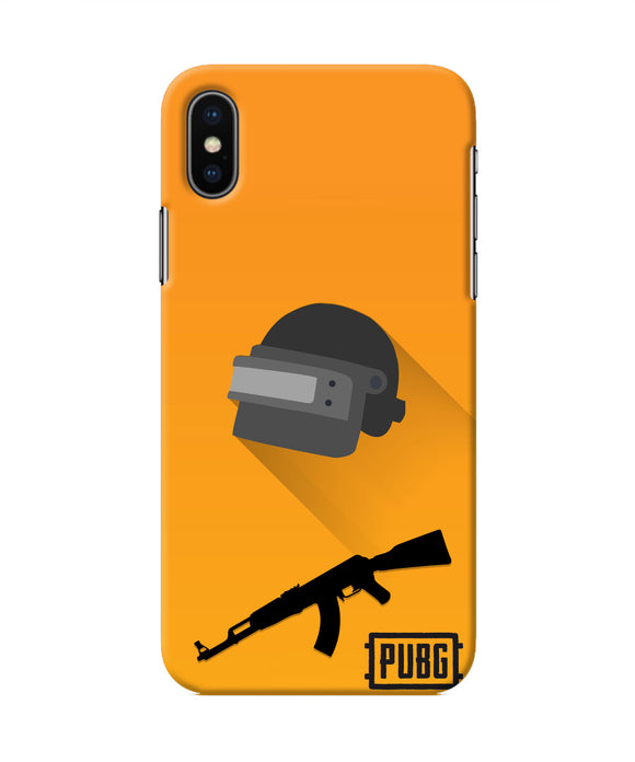 PUBG Helmet and Gun Iphone X Real 4D Back Cover