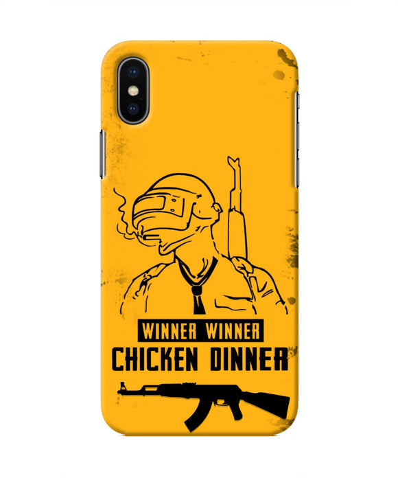 PUBG Chicken Dinner Iphone X Real 4D Back Cover