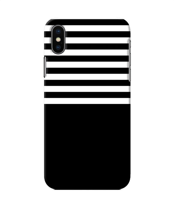 Black And White Print Iphone X Back Cover - Main Image