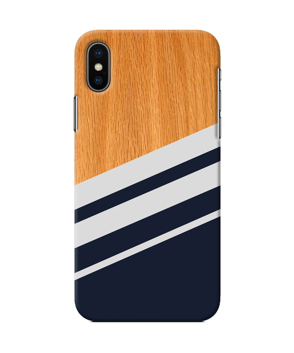 Black And White Wooden Iphone X Back Cover