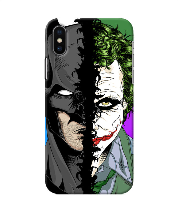 Batman Vs Joker Half Face Iphone X Back Cover
