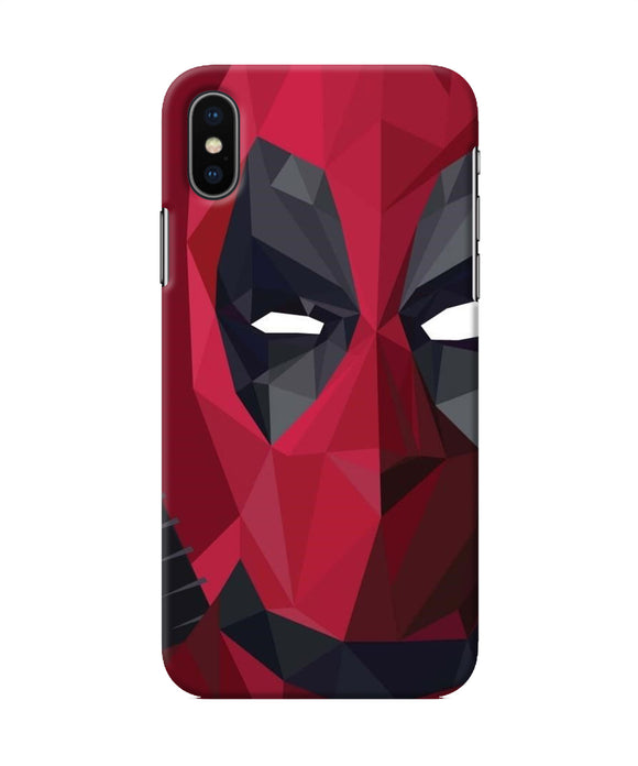 Abstract Deadpool Half Mask Iphone X Back Cover