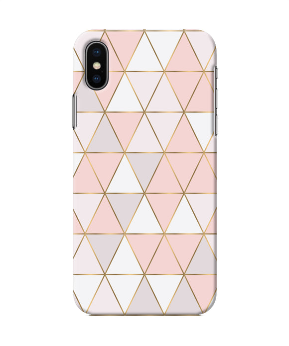 Abstract Pink Triangle Pattern Iphone X Back Cover