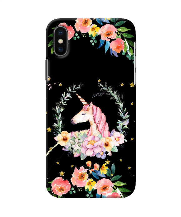 Unicorn Flower Iphone X Back Cover
