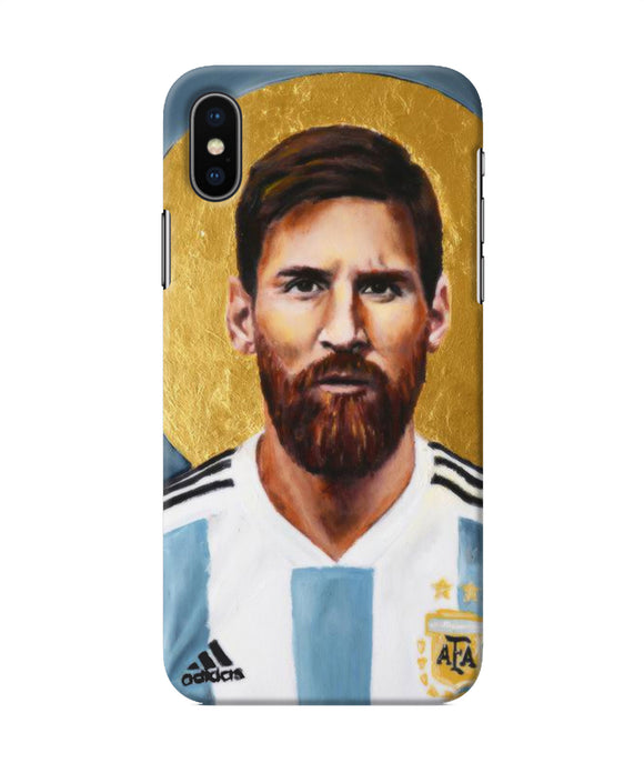 Messi Face Iphone X Back Cover