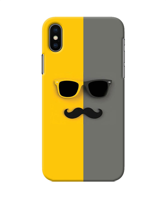 Mustache Glass Iphone X Back Cover