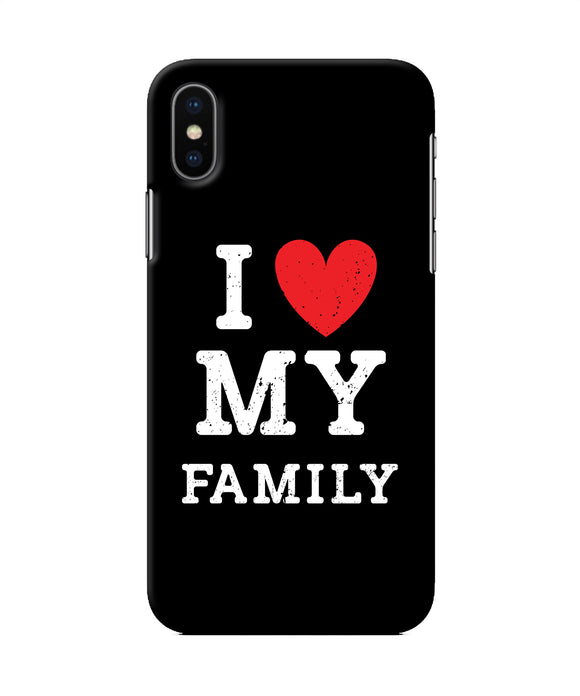I Love My Family Iphone X Back Cover