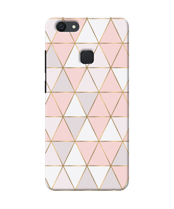 Abstract Pink Triangle Pattern Vivo V7 Back Cover