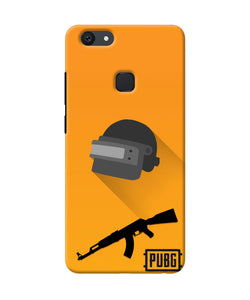 PUBG Helmet and Gun Vivo V7 plus Real 4D Back Cover