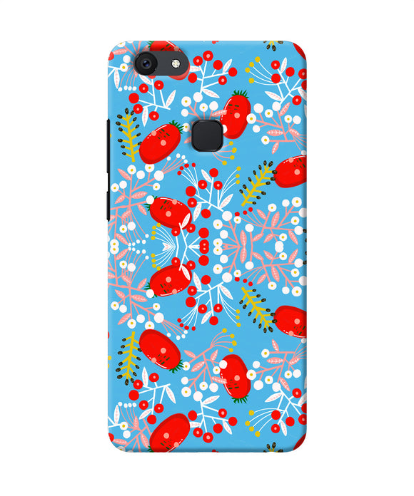 Small Red Animation Pattern Vivo V7 Plus Back Cover