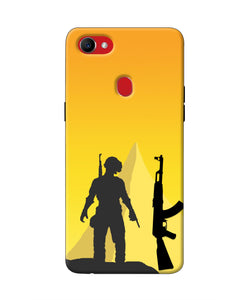 PUBG Silhouette Oppo F7 Real 4D Back Cover