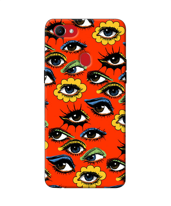 Abstract Eyes Pattern Oppo F7 Back Cover
