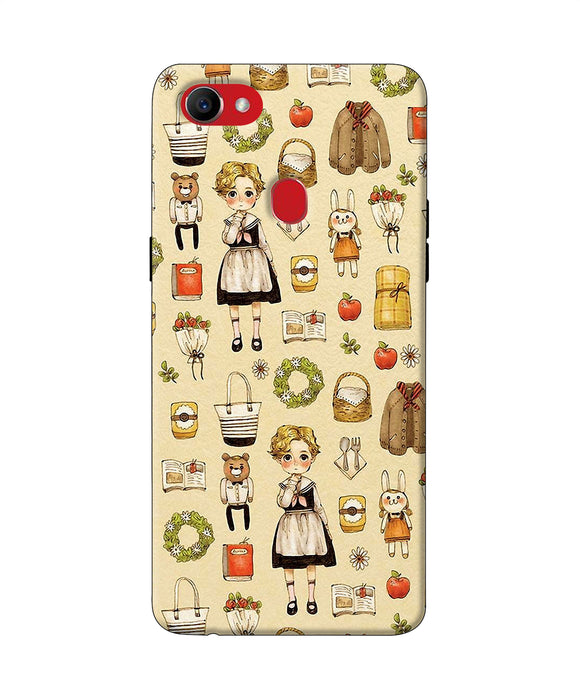 Canvas Girl Print Oppo F7 Back Cover