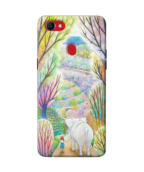 Natual Elephant Girl Oppo F7 Back Cover