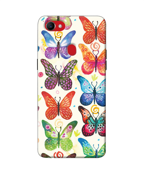 Abstract Butterfly Print Oppo F7 Back Cover