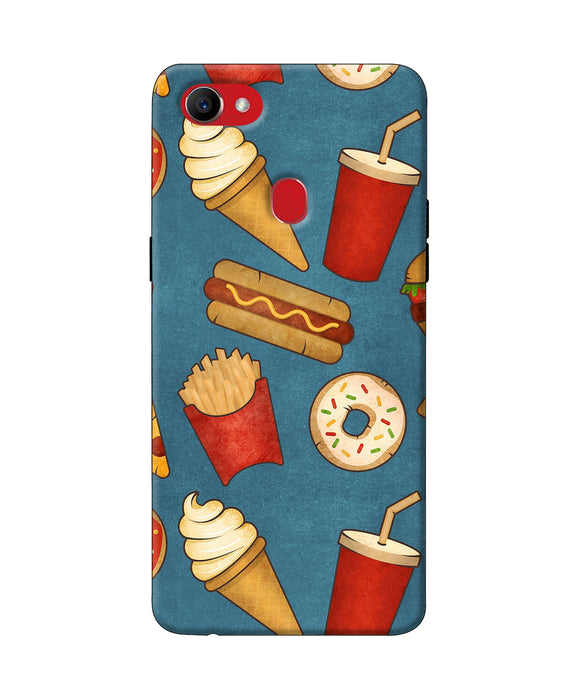 Abstract Food Print Oppo F7 Back Cover