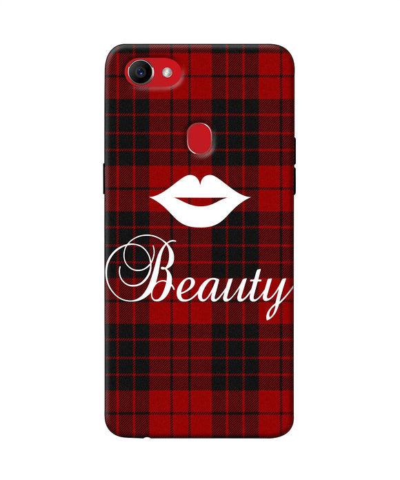 Beauty Red Square Oppo F7 Back Cover