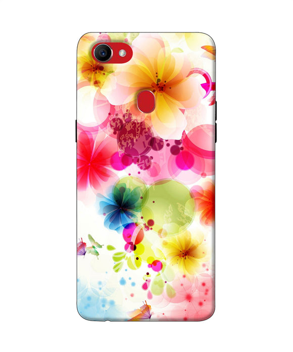 Flowers Print Oppo F7 Back Cover