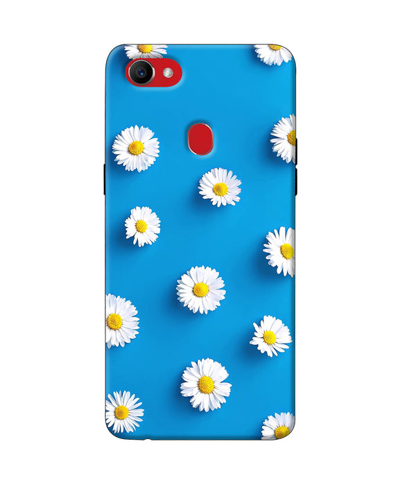 White Flowers Oppo F7 Back Cover