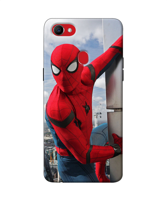 Spiderman On The Wall Oppo F7 Back Cover