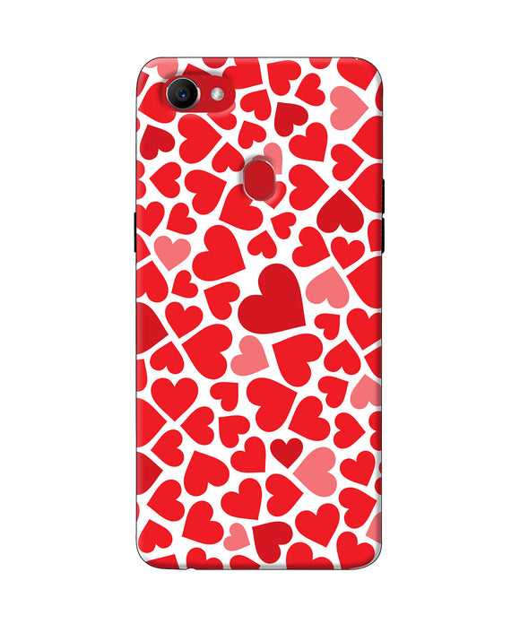 Red Heart Canvas Print Oppo F7 Back Cover