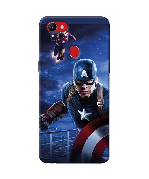 Captain With Ironman Oppo F7 Back Cover