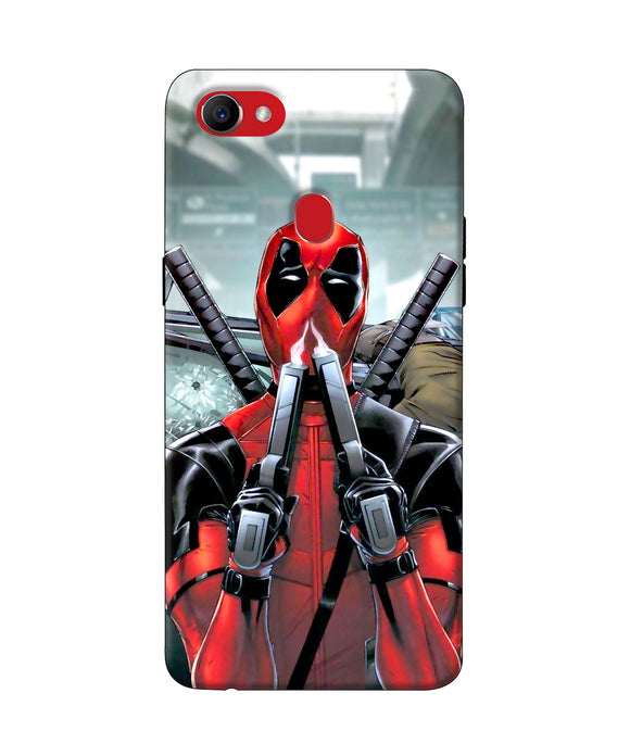 Deadpool With Gun Oppo F7 Back Cover