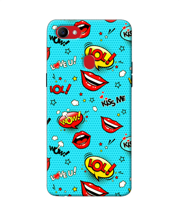 Lol Lips Print Oppo F7 Back Cover