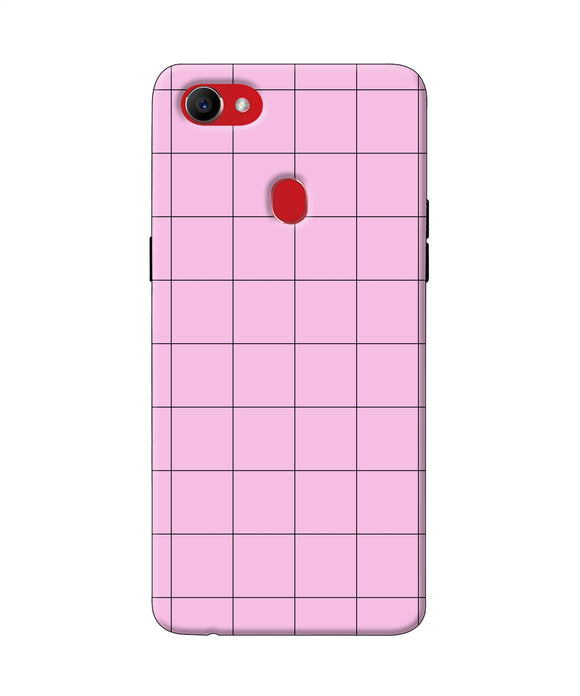 Pink Square Print Oppo F7 Back Cover