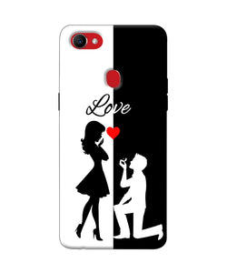 Love Propose Black And White Oppo F7 Back Cover