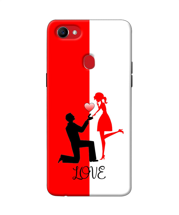 Love Propose Red And White Oppo F7 Back Cover