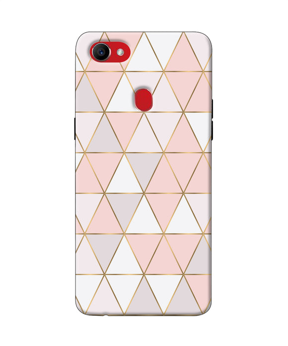 Abstract Pink Triangle Pattern Oppo F7 Back Cover