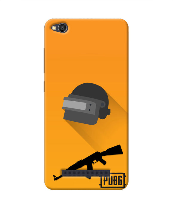 PUBG Helmet and Gun Redmi 4A Real 4D Back Cover