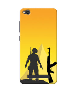 PUBG Silhouette Redmi 4A Real 4D Back Cover