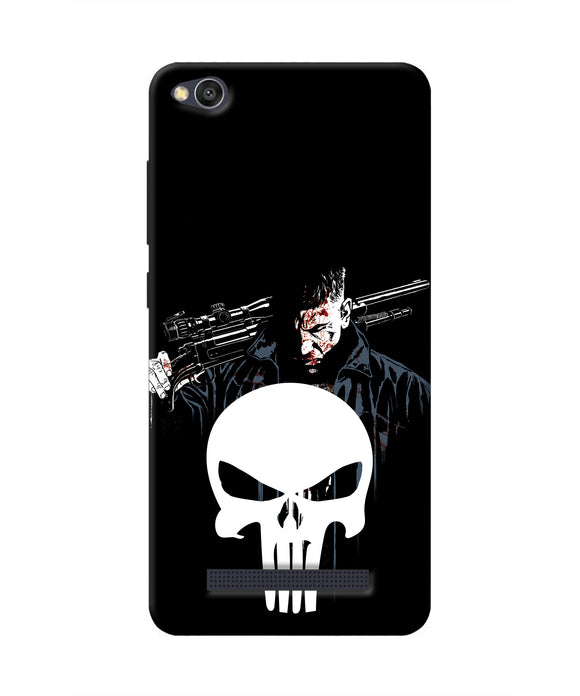 Punisher Character Redmi 4A Real 4D Back Cover