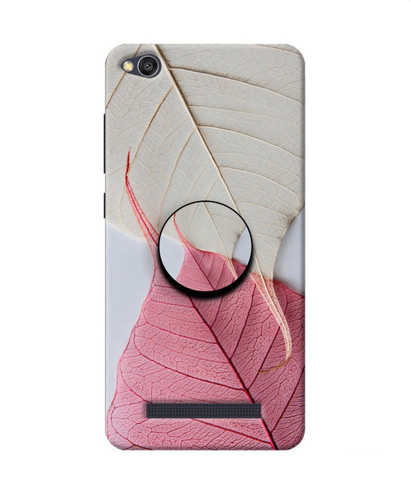 White Pink Leaf Redmi 4A Pop Case